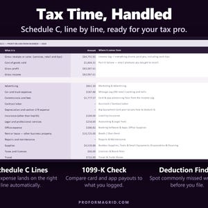 Schedule C line by line report for salon suite renters