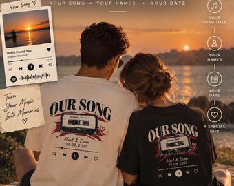 Personalized Our Song T-Shirt, Custom Couple Song Shirt, Anniversary Gift