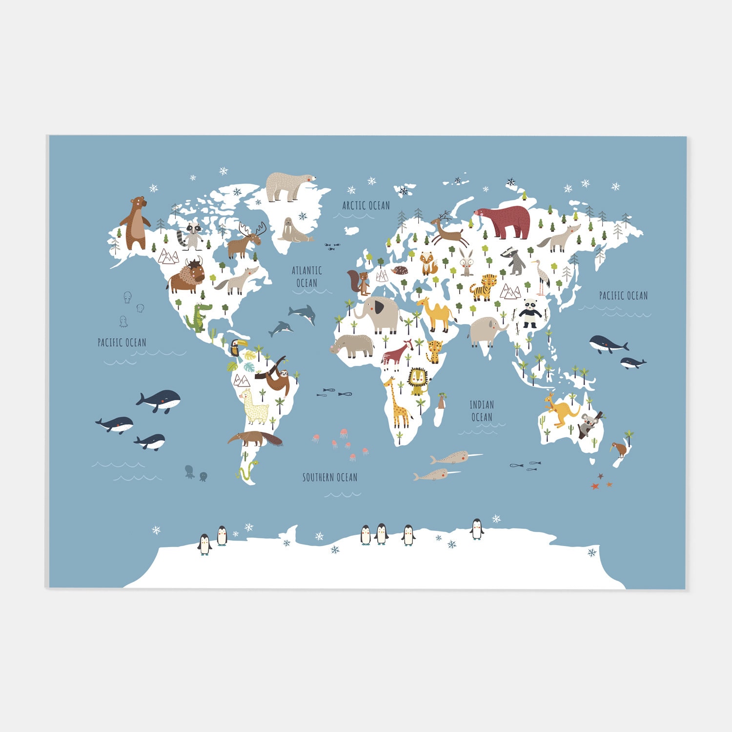colorful countries of the world map printable kids world map etsy