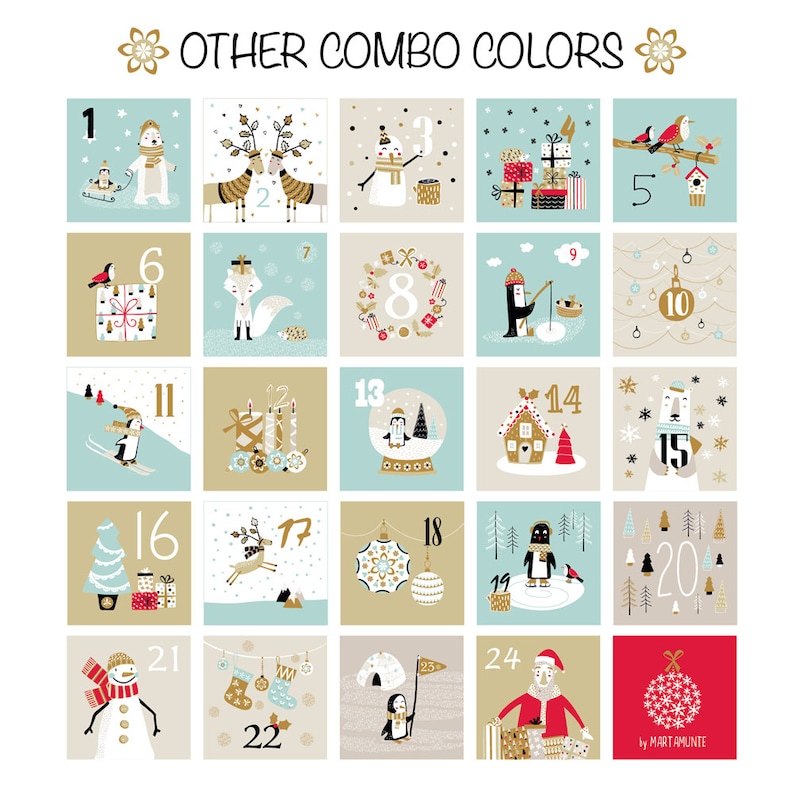 Printable Advent Calendar Tag Advent Calendar Gift Tags Etsy Canada