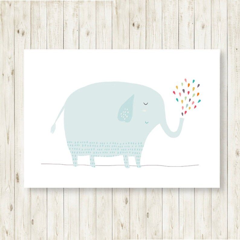Elephant Printable Elephant Wall Art Elephant Nursery Baby Etsy