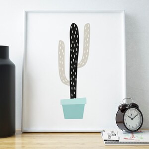 Cactus printable, scandinavian wall art, cacti art, retro cactus, cactus  art print, cactus poster, cactus illustration, digital download