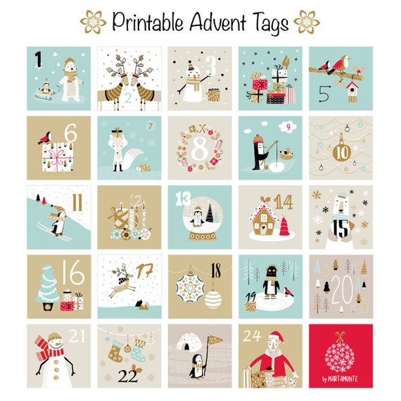 Christmas Advent Calendar Stickers Advent Calendar