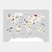 Colorful Animal World Map Printable, Educational Map, Animal World Map ...