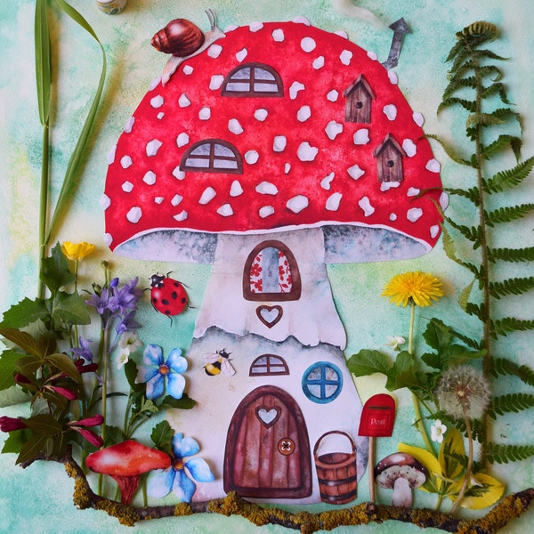Make your own Toadstool House play set ready for download