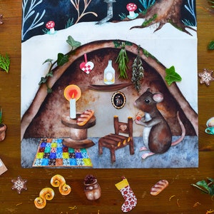 Home Sweet Home mouse den is a super cute play set / poster also add your own nature finds