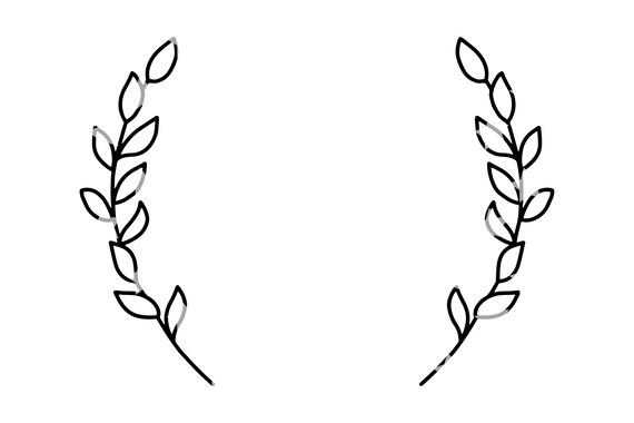 Download Wreath Cut File Svg Svg Clipart Cut Wreath Clipart Svg File For Cricut Silhouette Laurel Flourish