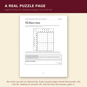 Mini Escape Room Printable, Print at Home Detective Mystery Puzzle Game for Adults and Teens, 3 Puzzles with Hints and Answers bild 3