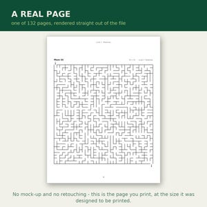 Puede incluir: Una p&aacute;gina de papel blanco con un laberinto de tinta negra etiquetado como Maze 34. El laberinto es una cuadr&iacute;cula cuadrada con una flecha de inicio arriba a la izquierda y una flecha de salida abajo a la derecha. Texto arriba: Level 2 Moderate y 35 x 35.