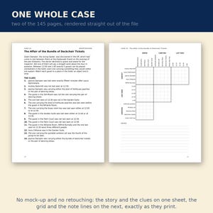 Mystery Logic Grid Puzzle Book PDF, 45 utskrivbara Whodunit-fall på ett hotell vid havet, Mord på Grand Hotel [PDF] bild 3