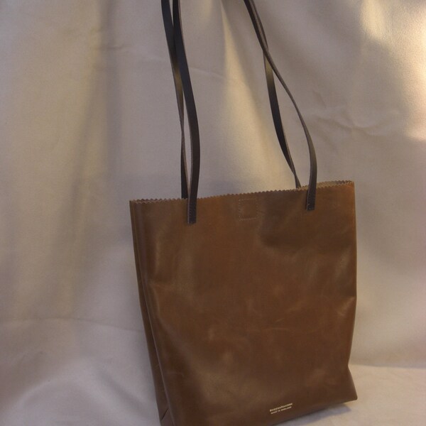 Havana Leather Tote Bag