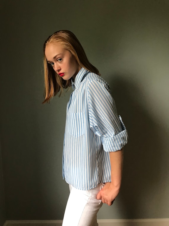 Vintage Cropped Menswear Buttonup Shirt
