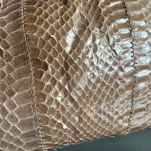 Vintage 70s Authentic Snakeskin Clutch w/ Metal Chain image 5