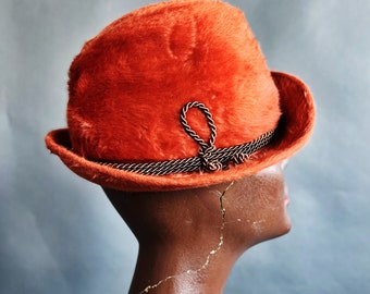 Vintage 40s Volksmarch Hat Burnt Orange