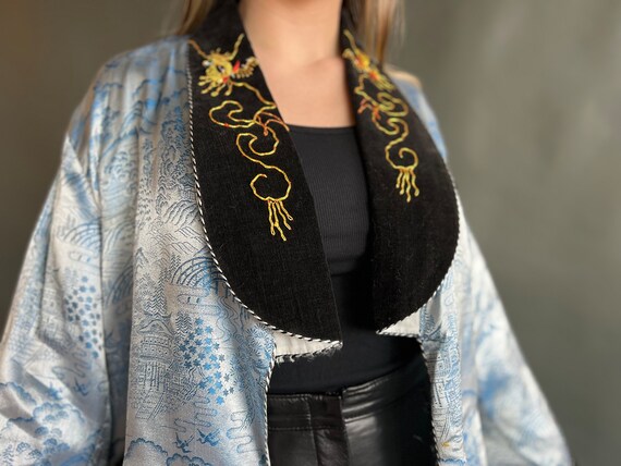 Vintage 60s Chinese Smoking Jacket - image 6