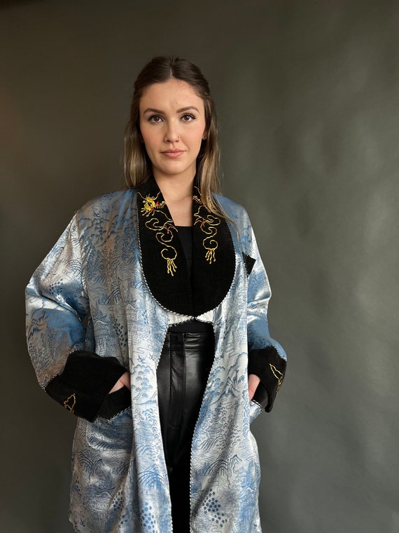 Vintage 60s Chinese Smoking Jacket - image 4