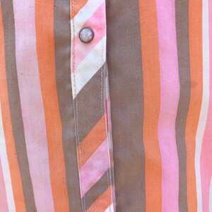 Vintage 60s Striped Western House Coat image 7