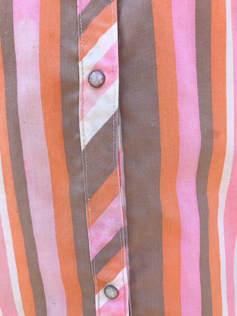 Vintage 60s Striped Western House Coat image 7