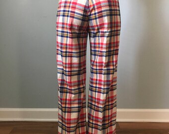 Vintage 70s Plaid Hi Waist Bell Bottoms Trousers - Etsy Vintage 70s Plaid Hi Waist Bell Bottoms Trousers - Etsy