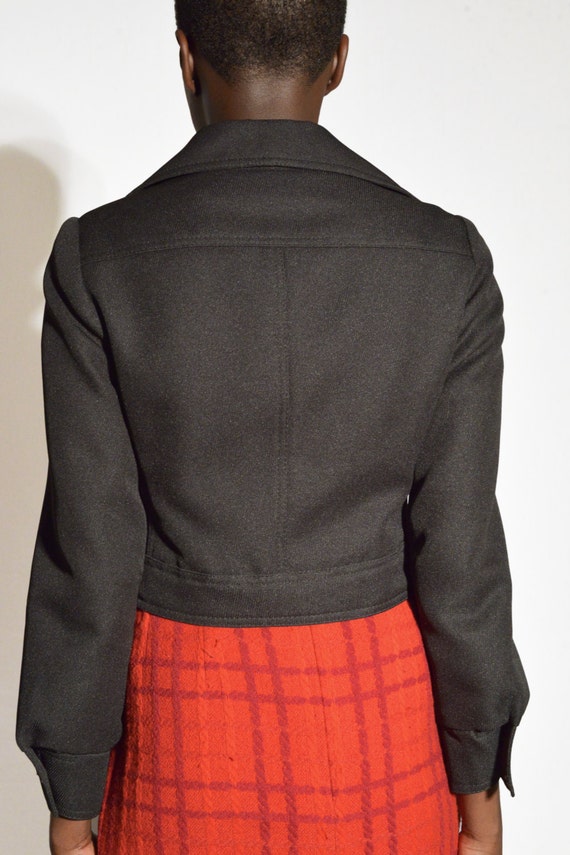 Vintage 50s Cropped Black Jacket - image 4