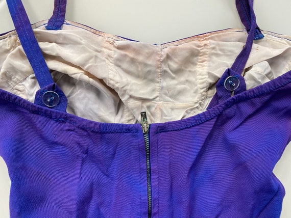 Vintage 50s Purple Princess Pinup Swimsuit - image 6