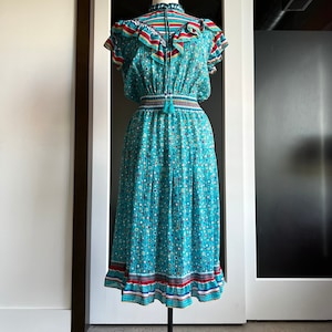 Vintage Diane Fries Georgette Flutter Dress