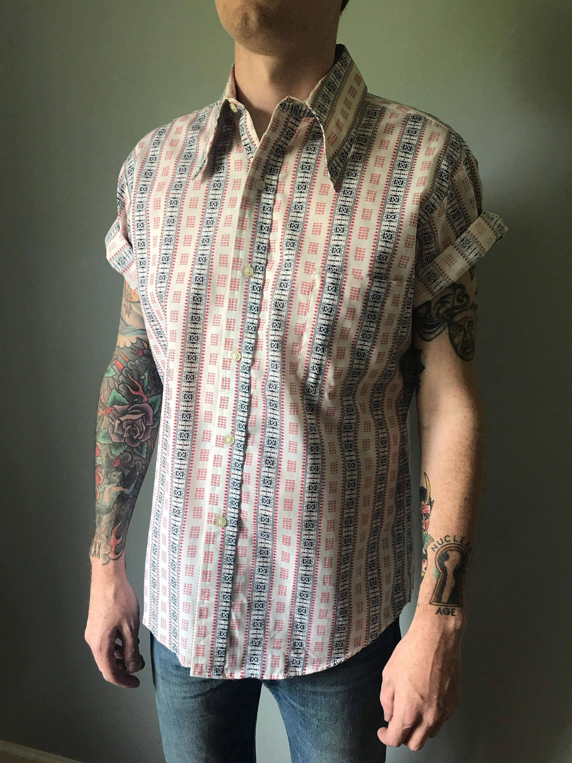 Vintage 70s Mens Socal Button Down ...