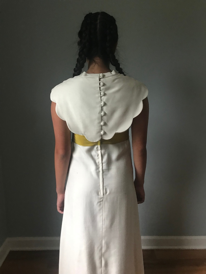 Vintage Ivory Bridesmaid Dress w/ Button Back image 7