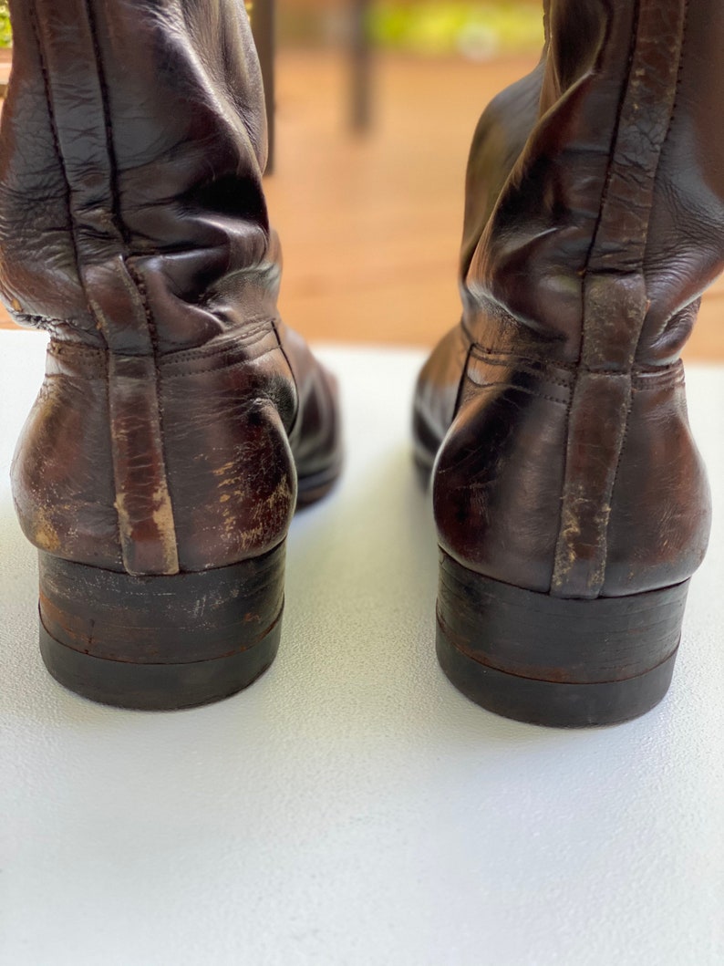 Vintage 40s Motorcycle Boots SZ 9 image 8