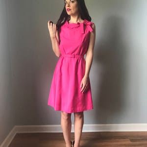 Vintage 60s Pink Shift Dress