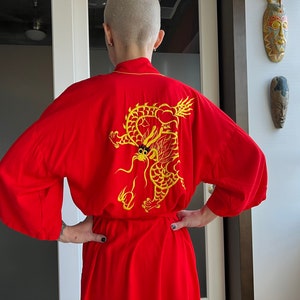 Vintage Chinese Good Luck Dragon Robe image 1
