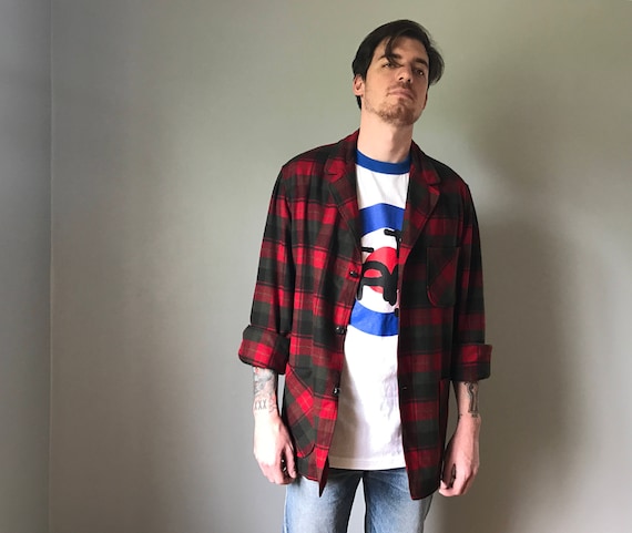 Vintage 70s Flannel Pendleton Shirt Jacket