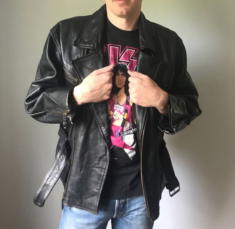 etsy leather biker jacket