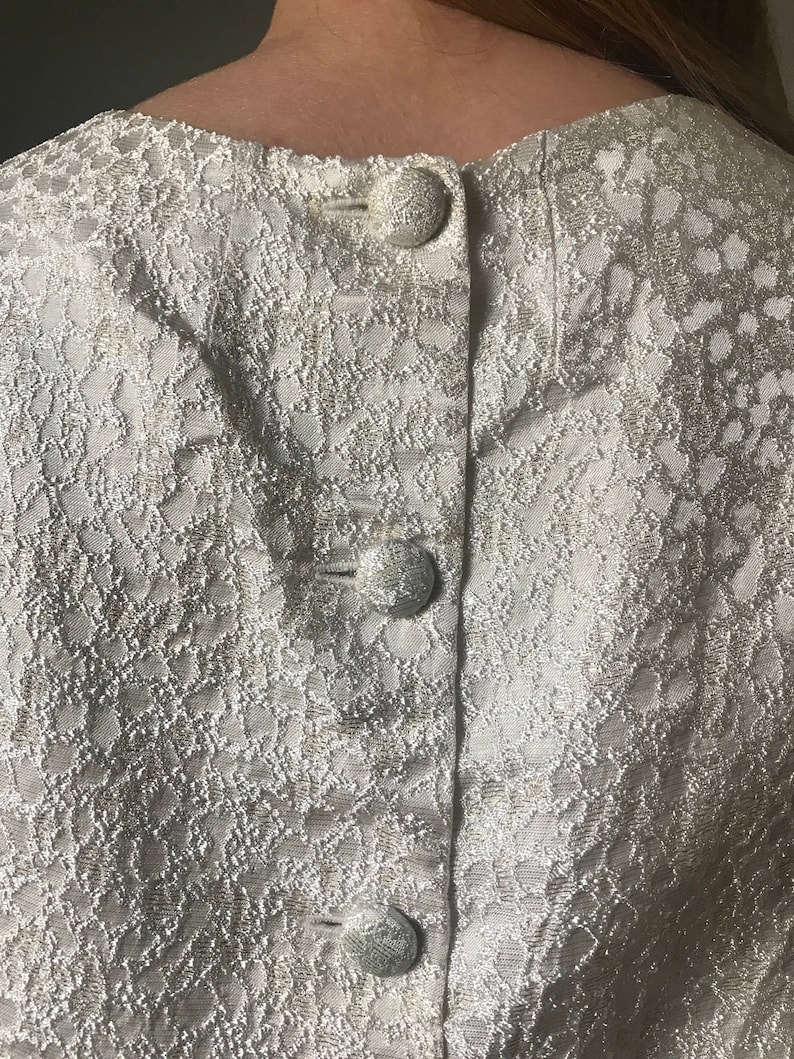 Vintage 60s Pearlescent Brocade Shell Top image 7