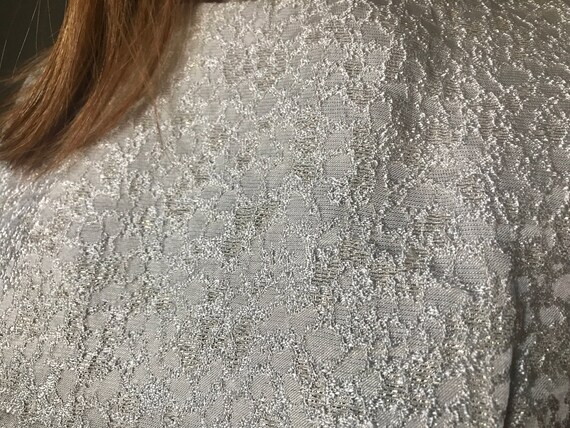 Vintage 60s Pearlescent Brocade Shell Top - image 4