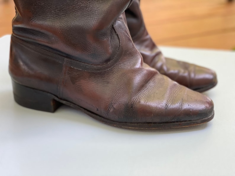 Vintage 40s Motorcycle Boots SZ 9 image 5