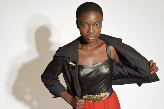 Vintage 50s Cropped Black Jacket - image 1