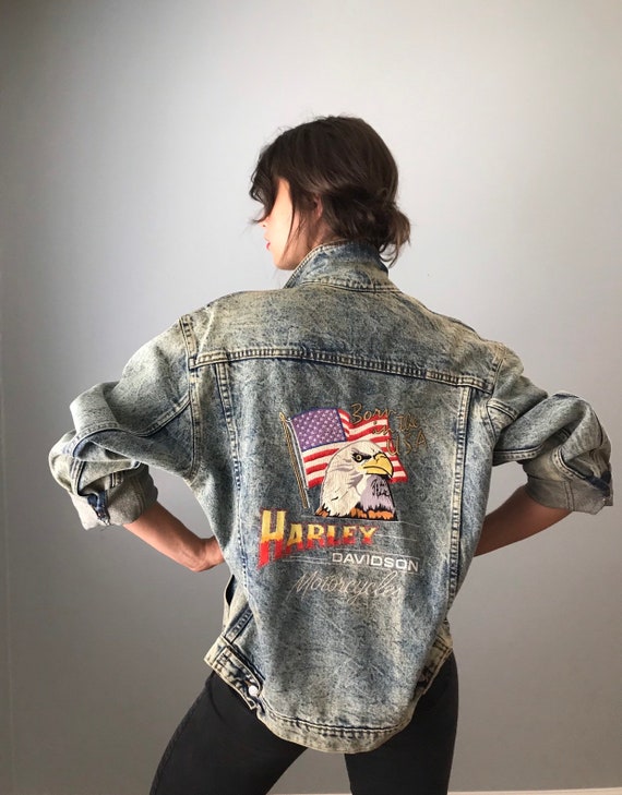 vintage harley davidson denim jacket