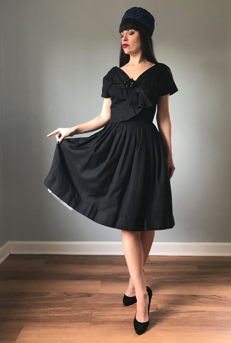 Vintage 50s New Look Suzy Perette Dress 26 waist image 1