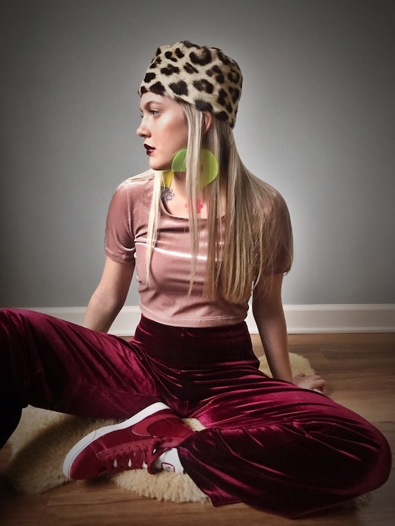 Vintage Garnet Velvet Pants