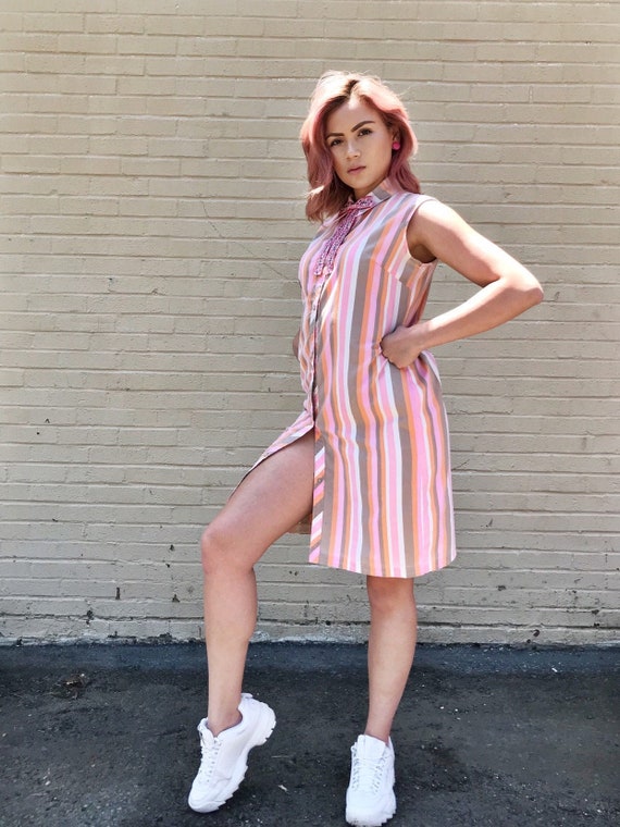 Vintage 60s Striped Western House Coat