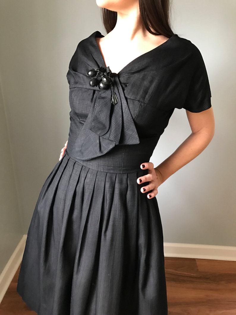 Vintage 50s New Look Suzy Perette Dress 26 waist image 4