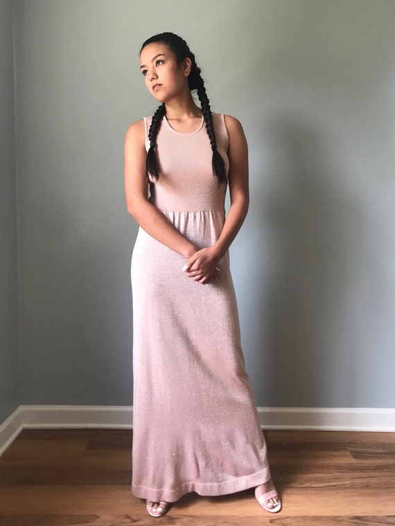 metallic cardigan dress