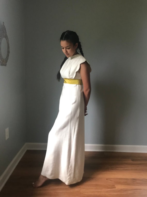 Vintage Ivory Bridesmaid Dress w/ Button Back