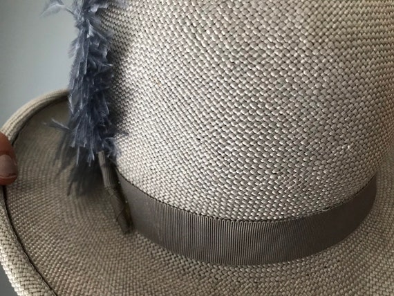 Vintage 40s Derby Hat w/ Ostrich Feather - Gem display picture 2