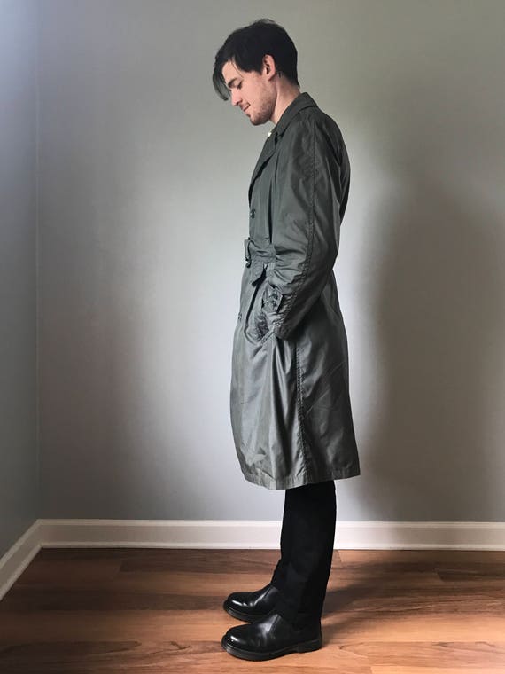 Vintage 60s/70s Era Authentic Army Trench Coat - image 2