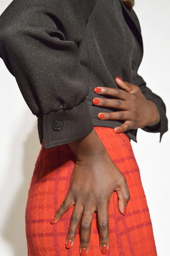 Vintage 50s Cropped Black Jacket - image 5