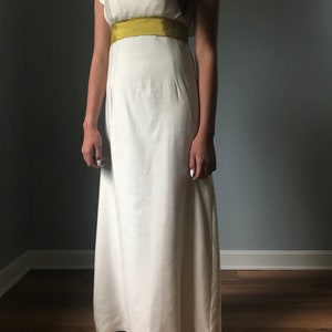 Vintage Ivory Bridesmaid Dress w/ Button Back image 8