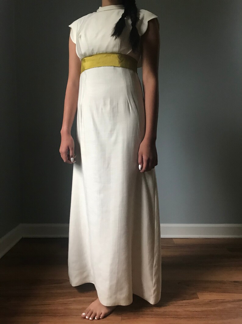 Vintage Ivory Bridesmaid Dress w/ Button Back image 8