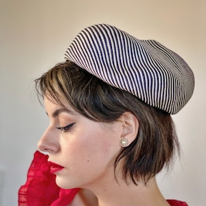 Vintage 60s Striped Spiral Bubble Hat